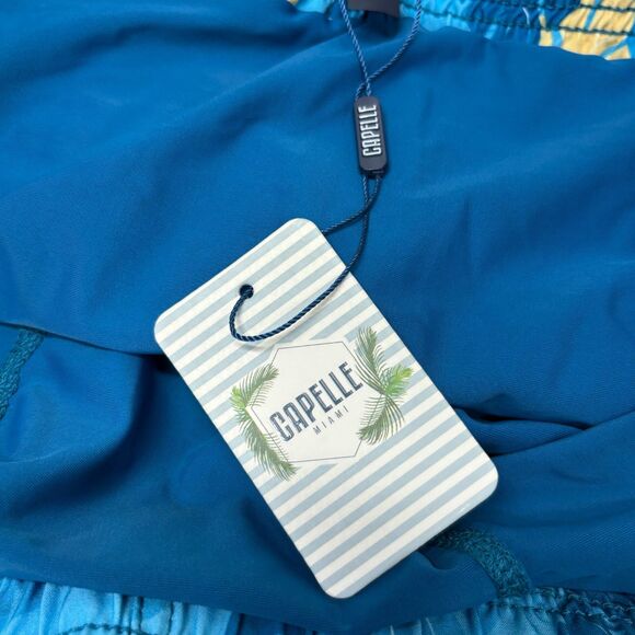 NWT Capelle Men Collin Aqua Swim Trunks Shorts Size XXL 2XL Floral C006 -23 - Picture 9 of 16